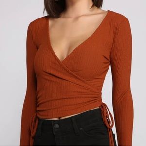 Cropped wrap top